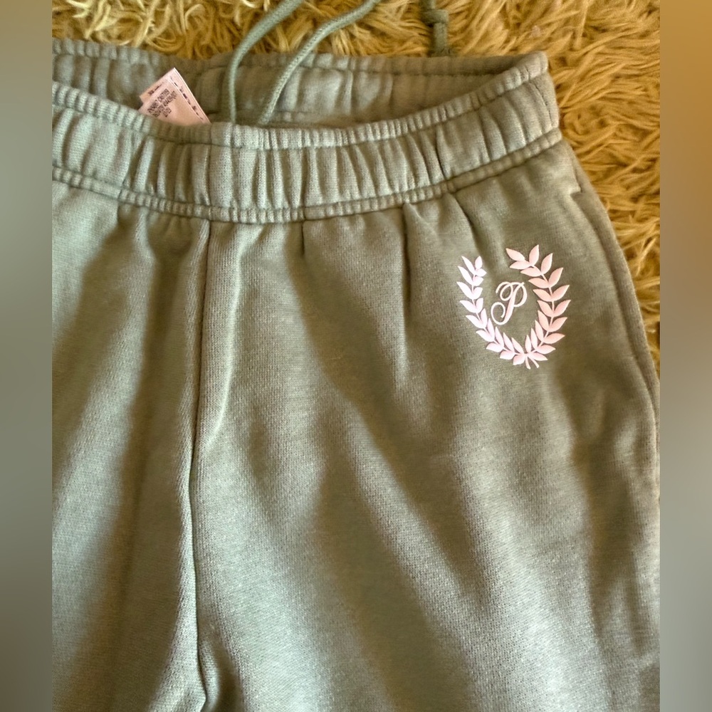 PINK Victoria's Secret Sage Green Flare Sweat Pants